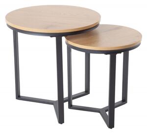2SET odkládací stolek STUDIO dubový vzhled Nábytek | Doplňkový nábytek | Odkládací stolky