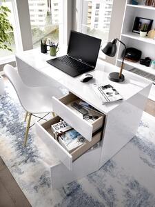 Aldo Designový psací stůl Shiro glossy white