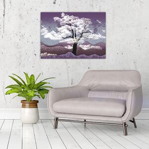 Obraz - Strom v oblacích (70x50 cm)