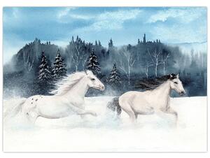 Obraz malovaných koní (70x50 cm)