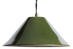 Kave Home Zelené keramické závěsné světlo Ceren Ø30 cm