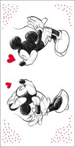 Jerry Fabrics Bavlněná froté osuška 70x140 cm - Mickey a Minnie 