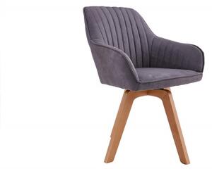 Jídelní židle LIVORNO vintage šedá mikrovlákno otočná Nábytek | Jídelní prostory | Jídelní židle | Všechny jídelní židle