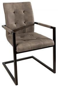 Židle OXFORD antik taupe mikrovlákno s područkami Nábytek | Jídelní prostory | Jídelní židle | Konzolové