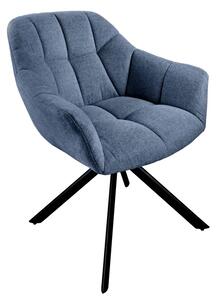 Jídelní židle PAPILLON tmavě modrá strukturovaná látka otočná Nábytek | Jídelní prostory | Jídelní židle | Všechny jídelní židle