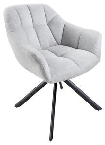 Jídelní židle PAPILLON světle šedá strukturovaná látka otočná Nábytek | Jídelní prostory | Jídelní židle | Všechny jídelní židle