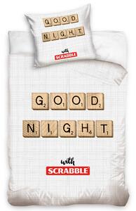 Bavlněné povlečení 140x200 + 70x90 cm - Scrabble Dobrou noc
