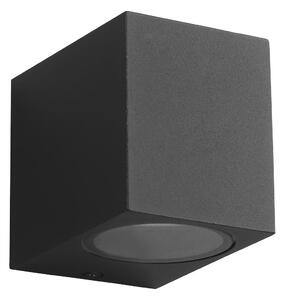 Exteriérové ​​nástěnné svítidlo Boka, 1x černé hliníkové stínítko, (9,2 cm)