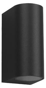 Exteriérové ​​nástěnné svítidlo Ovalis, 1x černé hliníkové stínítko, (15 cm)