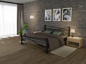 Nábytek ATIKA s.r.o. Kovová postel LINE Povrchová úprava: černá, Rozměr: 160 x 200 cm