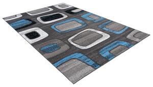 Chemex Kusový koberec Maya - geometrické tvary 2 - šedý/modrý Rozměr koberce: 80x150 cm