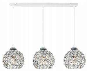 Závěsné svítidlo Crystal, 3x stříbrné křišťálové stínítko, (chromové uchycení), w