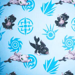 Jerry Fabrics Bavlněné napínací prostěradlo 90x200 + 25 cm - Jak vycvičit draka "Babies"