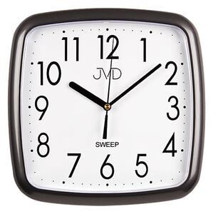 Šedo černé hranaté nástěnné hodiny JVD sweep HP615.17