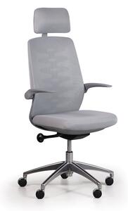 Kancelářská židle se síťovaným opěrákem SITTA GREY 1+1 ZDARMA, šedá