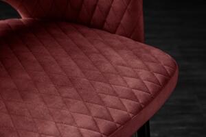 FurniGO Luxusní židle Paris samet červená