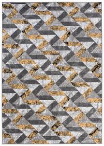 Chemex Kusový koberec Maya - vlnky 1 - šedý/žlutý Rozměr koberce: 80x150 cm