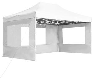 Profesionální skládací party stan + stěny hliník 4,5 x 3 m bílý