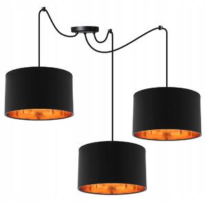Závěsné svítidlo Shade Spider, 3x textilní stínítko (mix 6 barev), (výběr ze 2 barev konstrukce), g