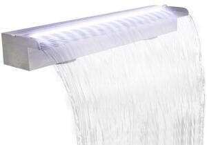 Obdélníková bazénová fontána s LED nerezová ocel 90 cm
