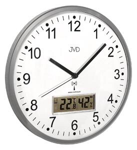 Přesné rádiem řízené nástěnné hodiny JVD RH78.1 (s teploměrem a vlhkoměrem)