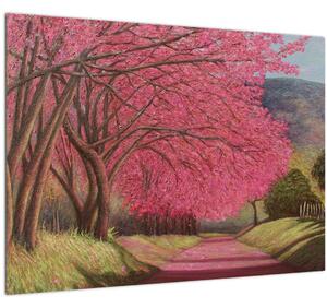 Obraz rozkvetlých stromů (70x50 cm)