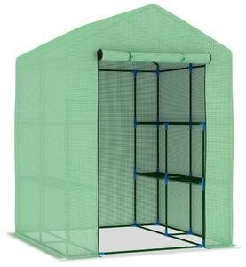 Skleník s policemi ocel 143 x 143 x 195 cm