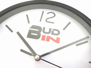 Klenoty Budín - Černé nástěnné netikající hodiny s plynulým chodem BUD-IN C1702.1 (Klenoty Budín - Černé nástěnné netikající hodiny s plynulým chodem BUD-IN C1702.1)