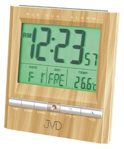 Rádiem řízený digitální budík JVD RB92.4 s měřením vnitřní teploty (imitace světlého dřeva)