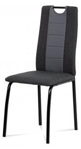 Jídelní židle RUMBA — látka/ekokůže, šedá