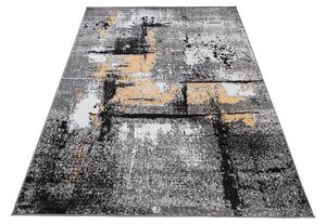Chemex Kusový koberec Maya - abstrakt 1 - šedý/žlutý Rozměr koberce: 80x150 cm