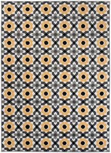 Chemex Kusový koberec Maya - květiny 1 - šedý/žlutý Rozměr koberce: 80x150 cm