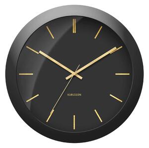 KARLSSON Nástěnné hodiny Globe černé 40× 12 cm