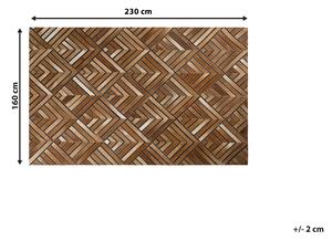 Hnedý kožený koberec 160 x 230 cm TEKIR