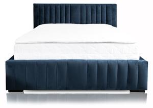 Čalouněná postel 160x200 cm Veggie (modrá). Vlastní profesionální přeprava až k Vám domů 1036141