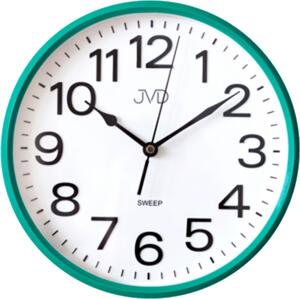 Tiché netikající přehledné zelené hodiny JVD HP683.4 (zelené hodiny)