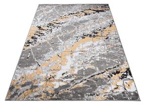 Chemex Kusový koberec Maya - abstrakt 2 - šedý/žlutý Rozměr koberce: 80x150 cm