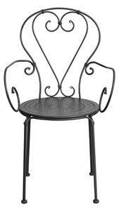 CENTURY Zahradní židle s područkami - černá