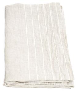 Lněný ručník Kaste, len-bílý, Rozměry 48x70 cm