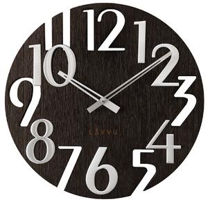 Stylové dřevěné moderní hodiny LAVVU STYLE Black Wood LCT1010 (POŠTOVNÉ ZDARMA!!)