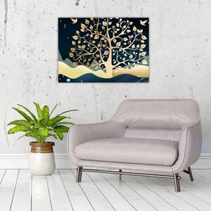 Obraz zlatého stromu (70x50 cm)