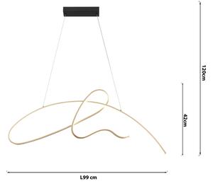 ONLI - LED Lustr na lanku SIGN LED/42W/230V 4000K zlatá