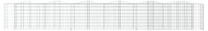 Klenutý gabion vyvýšený záhon 600x50x100 cm pozinkované železo