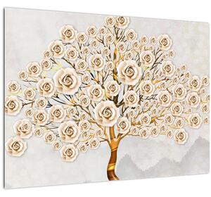Obraz květinového stromu (70x50 cm)