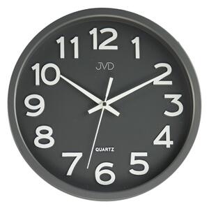 Plastové pastelové nástěnné tiché netikající dětské hodiny JVD HX2413.2 (šedé pastelové dětské nástěnné hodiny)