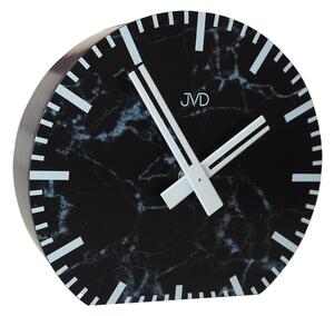 Kovové stolní hodiny JVD HS20.1 v mramorovém designu ( černý mramorový design hodin)