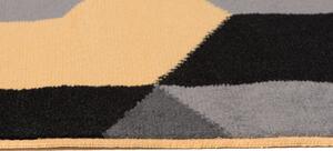Chemex Kusový koberec Maya - geometrické tvary 1 - žlutý/černý Rozměr koberce: 80x150 cm