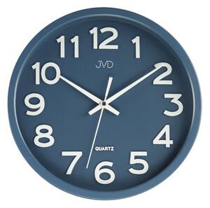 Plastové pastelové tiché netikající nástěnné dětské hodiny JVD HX2413.1 ( modré pastelové dětské nástěnné hodiny)