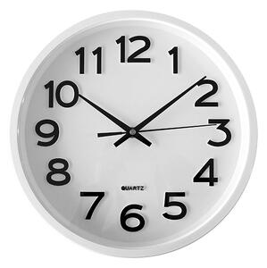 Plastové pastelové nástěnné tiché netikající hodiny JVD HX2413.7 (bílo černé pastelové nástěnné hodiny)