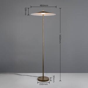 Trio Lighting LED stojací lampa Amalo v platinové barvě, výška 145 cm, kov,, stmívatelný, Hliník / šedá / zinek, Obývací pokoj / jídelna, kov, Moderní